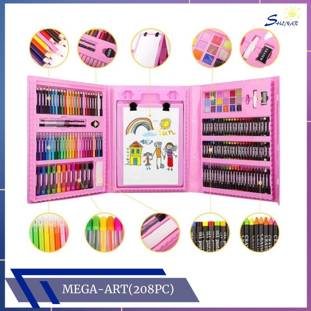

Realpict 100% Bright Crown Pensil Warna Crayon Set Isi 208Pcs/ Crayon Set Macam Warna Cocok Menggambar Mewarnai/Pensil Warna Crayon Set 208 Pcs Alat Menggambar Mewarnai Anak AST