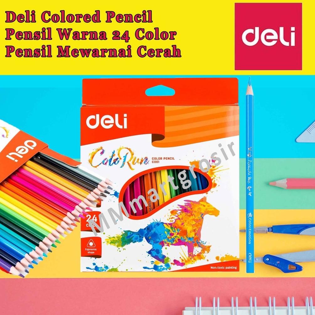 

DELI Colered Pencil / Pensil Warna / Pensil Gambar / Pensil Mewarnai 24 Color AST
