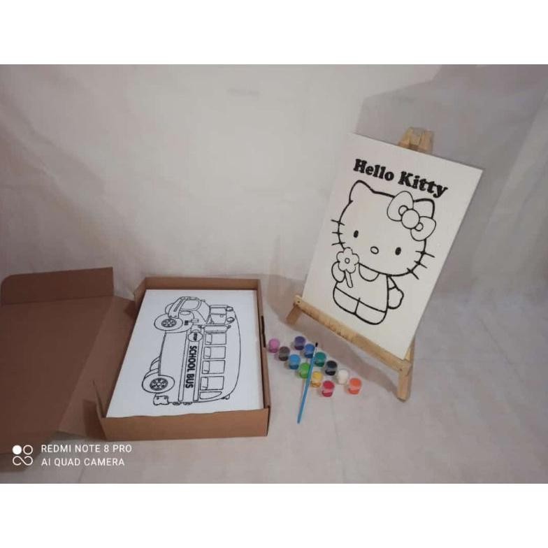 

sterofoam lukis paket lengkap mewarnai 6 gambar + stand lukis AST