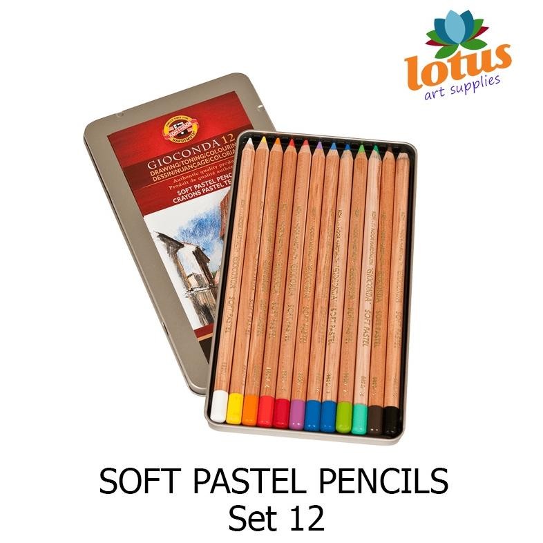 

KOH-I-NOOR Gioconda Soft Pastel Pencil Set / Pensil Pastel Set 12 AST