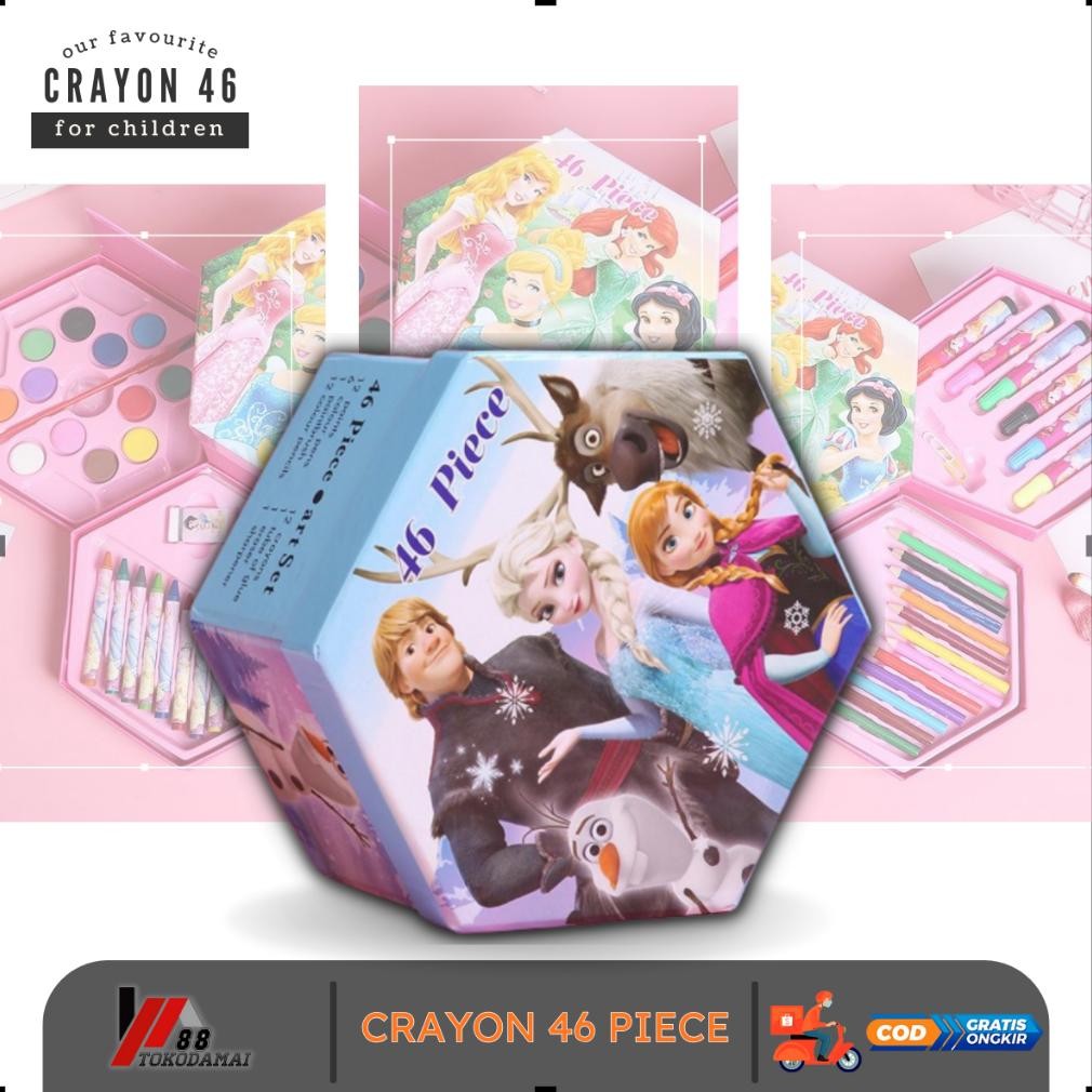 

Crayon Set 46 Pcs Crayon Oil Paste Pensil Warna Pensil Warna Lengkap Alat Mewarnai Alat Melukis AST