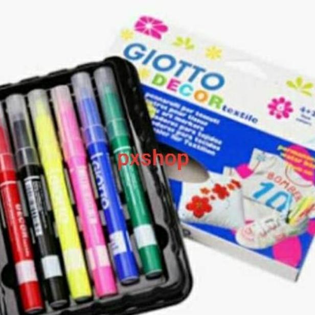 

Giotto Decor Textile 6warna / Spidol Dekor Kaos-Bahan Kain AST