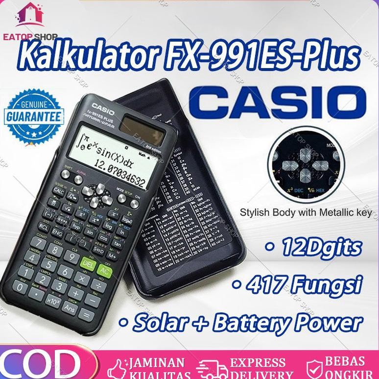 

Kalkulator Scientific Casio ilmiah FX-991EX/991ES-Plus Calculator Scientific Casio Kalkulator Casio Scientific 417 Fungsi/Dua Sumber Tenaga Baterai Dan Tenaga Matahari/40 Konstanta Rumus AST