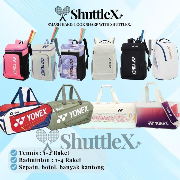 Tas Badminton Yonex Cewe Ransel Yy Lindan Bulutangkis Original Dan Terpercaya