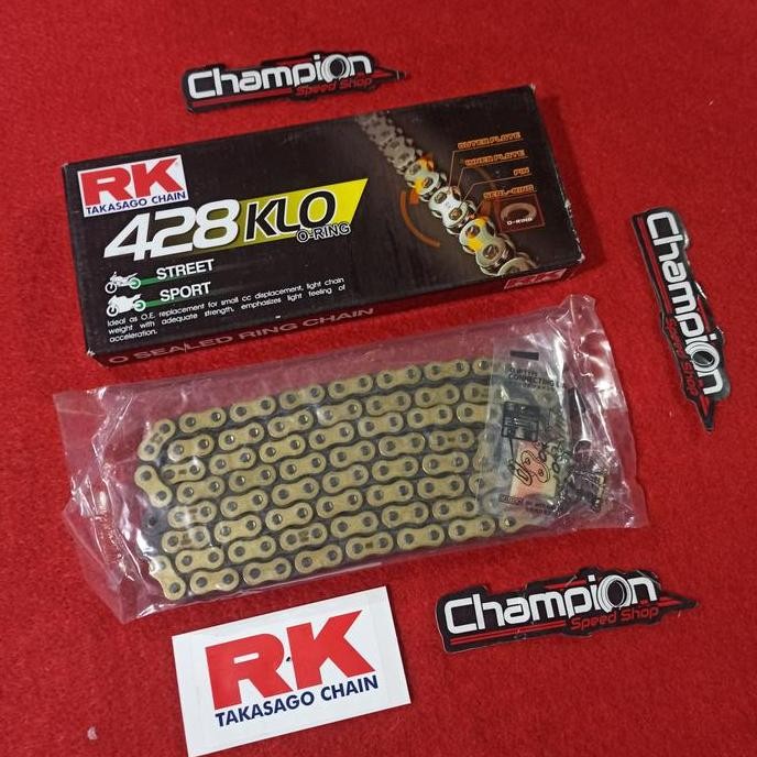 Rantai RK TAKASAGO Chain O-Ring ORing KLO 428-130L 428-130 428 Gold