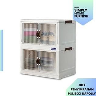 

Terlaris Box Kontainer Penyimpanan Lipat Sergabguna Polibox Napolly 2 Susun