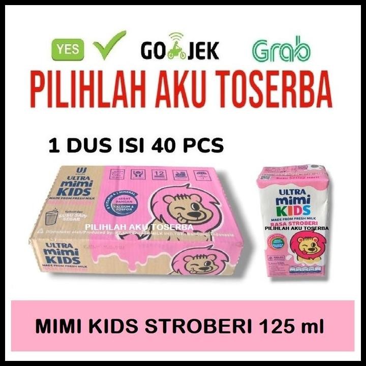 

Terlaris Susu Ultra Mimi Kids (Stroberi) - 125 Ml (1 Dus Isi 40) - Gojek/Grab Good Quality