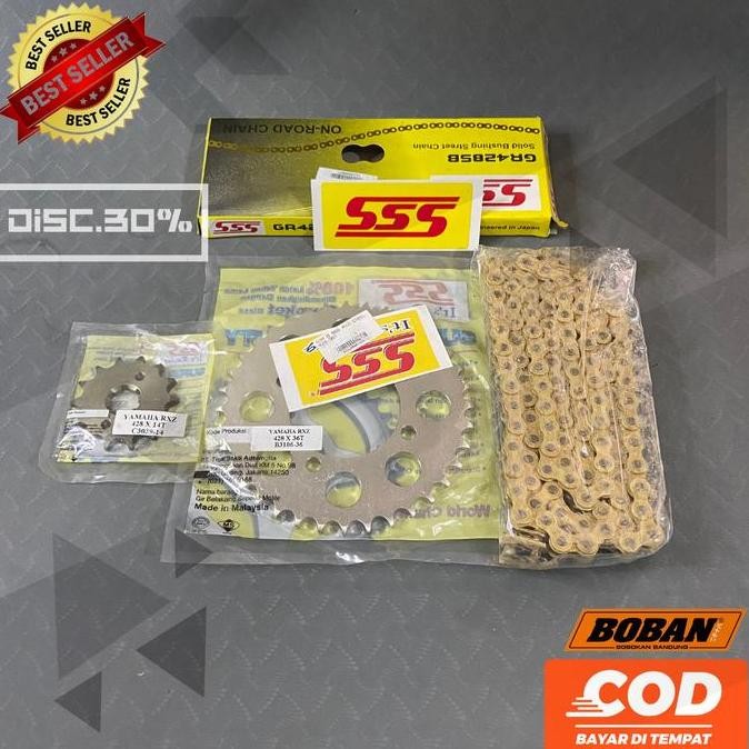 Gear Gir Set Rantai SSS Rx king, Rx spesial, Jupiter, Vega 428 Ori SSS