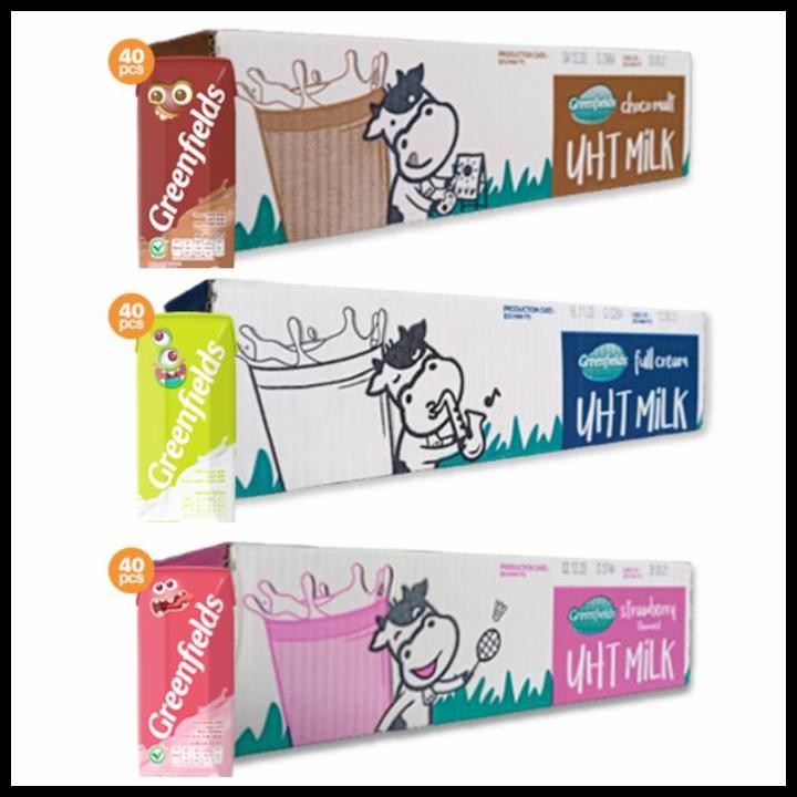 

Terlaris Susu Greenfields Uht 125 Ml X 40 Pcs Plain / Chocolate / Strawberry Good Quality