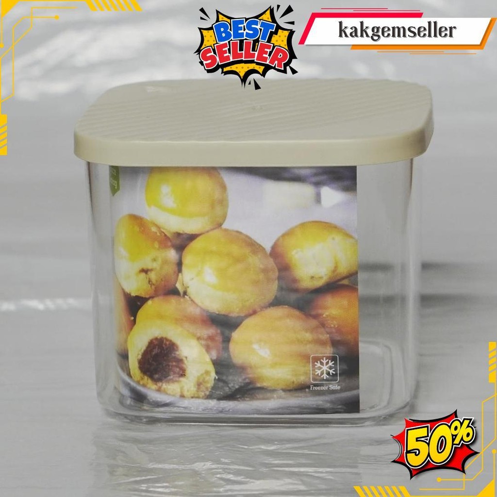 Toples Kue  Kerupuk Lebaran Plastik /Toples Serbaguna/Toples Clarissa / Frenjoy 1 Liter Cod