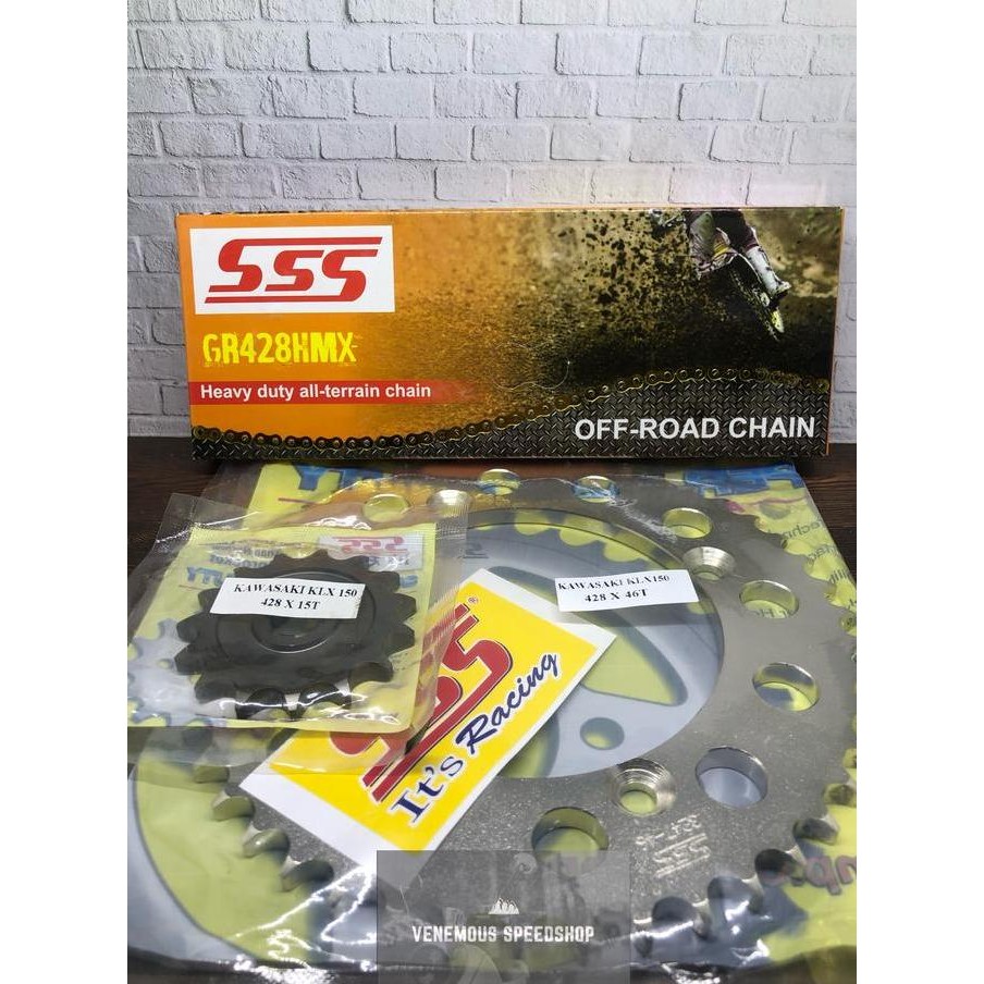 Gearset SSS 428 Rantai SSS HMX KLX