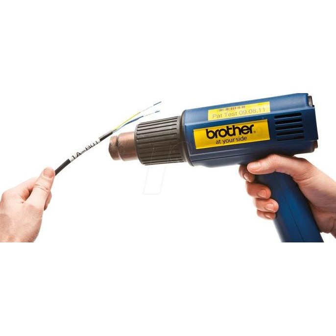 

Brother Label Tape Hse-211E Heat Shrink Tube, Black On White 5.2Mm New Stok