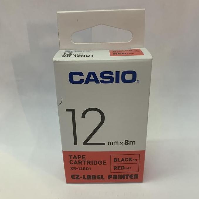 

Ez-Label Printer Casio 12Mm Black Ink Red Xr-12Bu1 New Stok