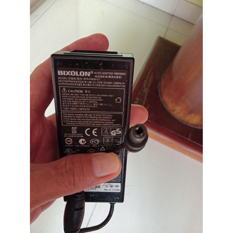 Adaptor Printer Thermal Printer Kasir Merk Bixolon 24Volt 1,5A. Barang Bekas Kondisi Bagus Normal Ne