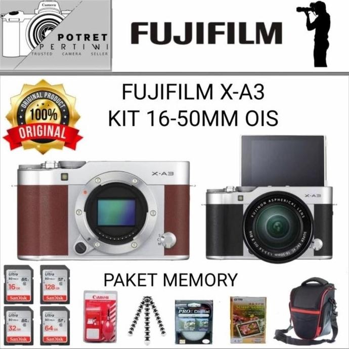 Tersedia FUJIFILM X-A3 KIT 16-50MM OIS / KAMERA MIRRORLESS FUJIFILM X-A3