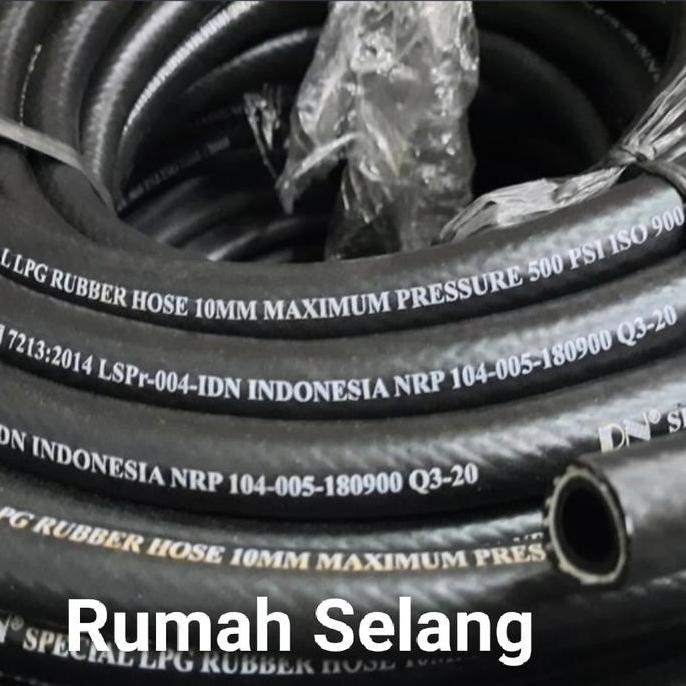Selang Gas /Selang Lpg Dn 10 Mm 500 Psi Bagus Kualitas Premium 3 Lapis