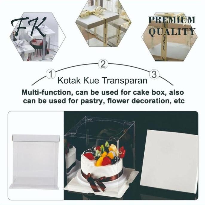 

Kotak Kue Mika Transparan Kotak Kue Tutup Transparan Cake Box Uk.26 Cm