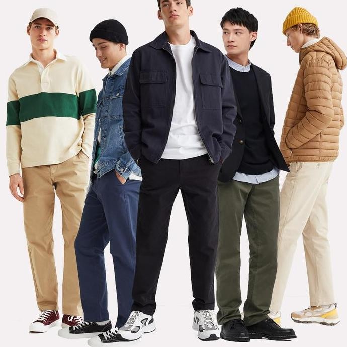 Celana Chino Vintage Regular Fit By Gu Jeans Uniqlo (Best Quality)