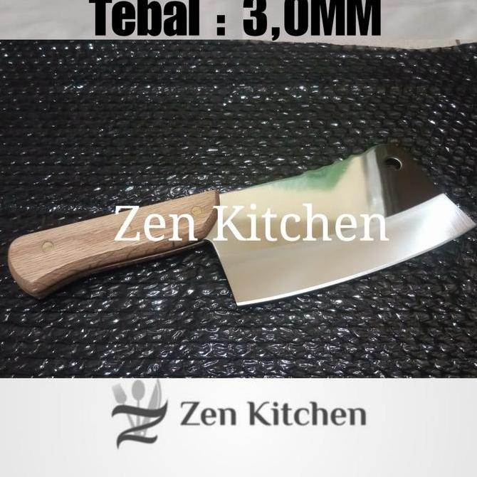 Pisau Daging Golok Tulang Pisau Dapur Stainless Steel 30Cm Japan