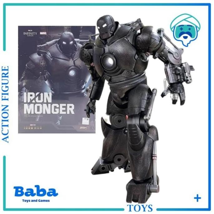 Mainan Figure Avengers Zd Toys Ironman Iron Man 2 Iron Monger Original Led