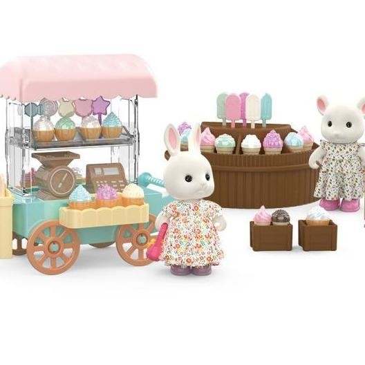 Koala Diary Sylvanian Ice Cream Cart House Mainan Rumah Gerobak Boneka