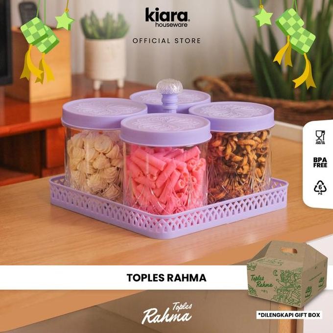 Cjp Kiara - Toples Rahma Toples Lebaran Minimalis Plastik Set Nampan