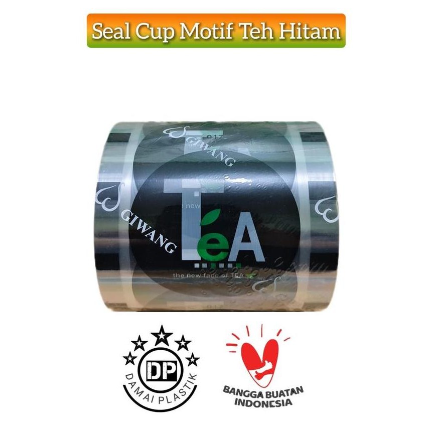 Plastik Lid Cup Seal Cup Sealer Cup Motif Tea Teh Hitam Es Teh Manis Solo