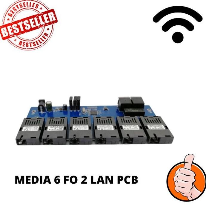 MEDIA CONVERTER 6 FO 2 LAN PCB