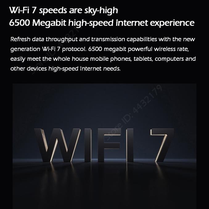TERBARU - Xiaomi Mi Mesh Router BE6500 Quad Core Wifi 7 6500Mbps 2.5G Gigabit Port Ethernet Wireless