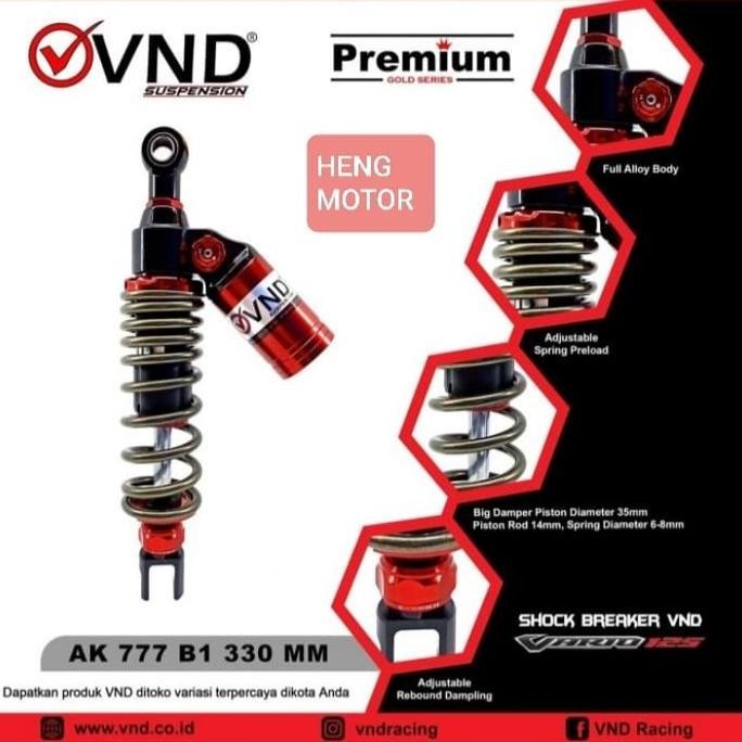 Shockbreaker VND AK 777 Tabung Atas Vario 125 150 -Shock VND Vario 125