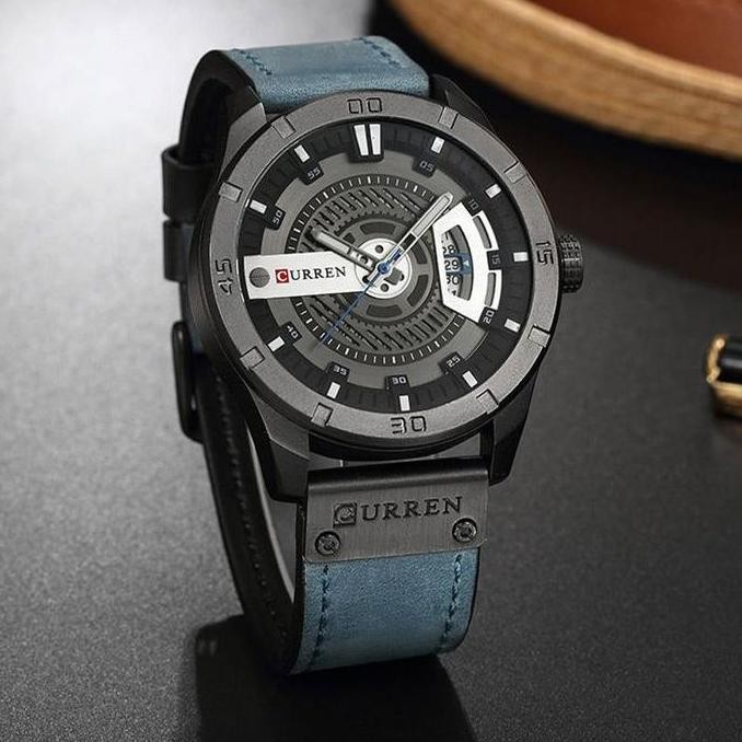 Murah Jam Tangan Pria Analog Tali Kulit Curren 8301