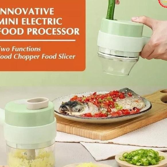 Chopper Alat Pemotong Pencincang Bawang Cabe Manual Praktis Elektrik