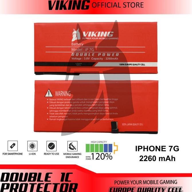 Viking Baterai Iphone 7 / 7G Double Power