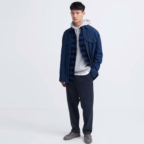 Uniqlo Men Pants Celana Ankle Rileks Pria Navy (Best Quality)