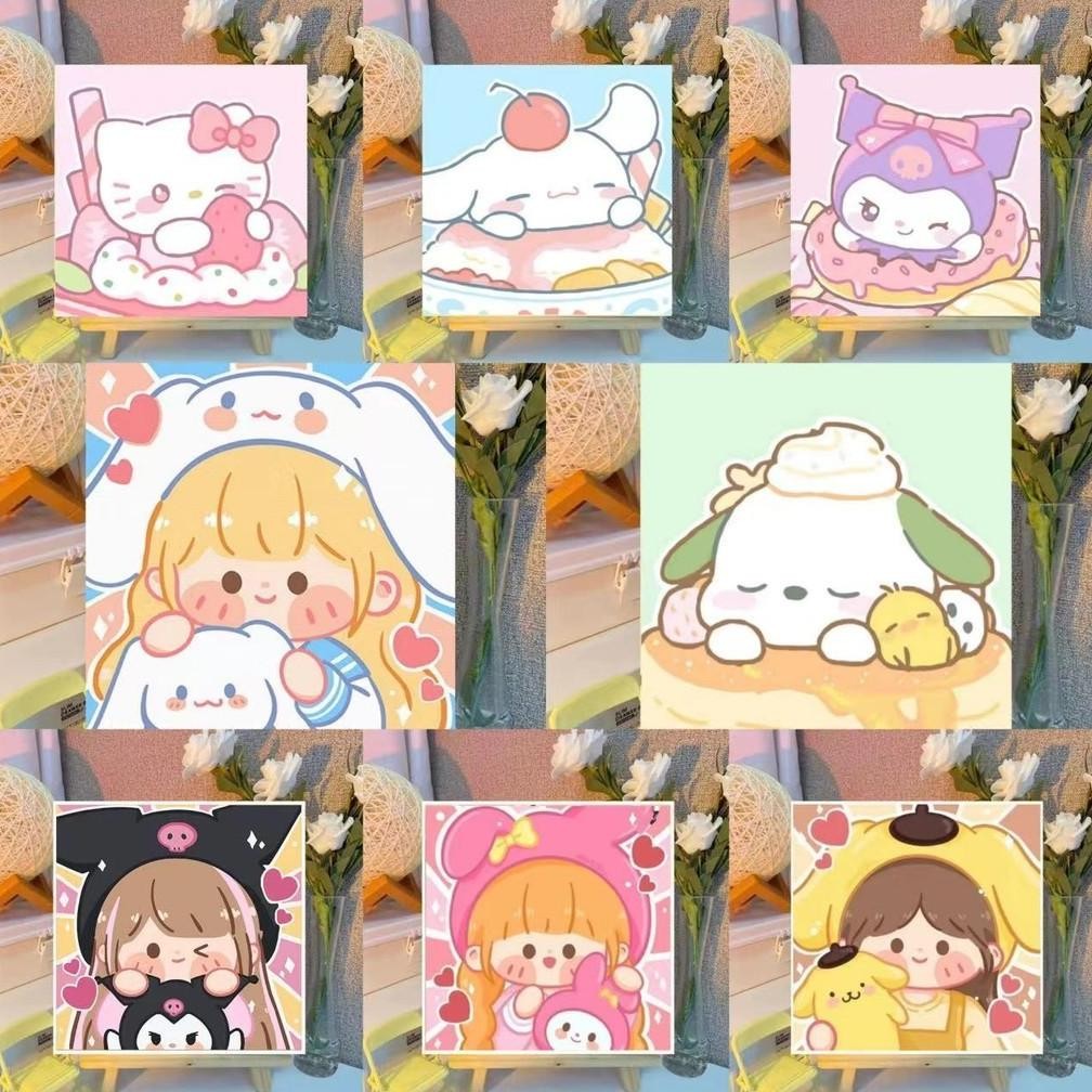 

Paint By Number 20x20 Carton DIY Painting Kit Canvas Digital Melukis Mewarnai Anak Kit 1Set Kanvas Lukis Painting AST