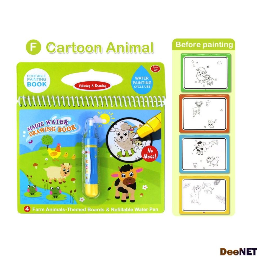

Buku Mewarnai Cat Air untuk Anak - Magic Water Book AST