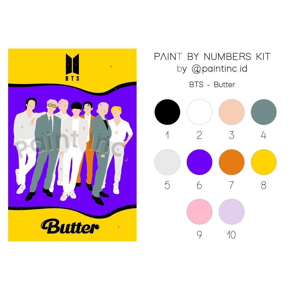 

Paint by Numbers Kit: BTS - Butter | Paint Inc. ID | Paint by Number | Painting Kit AST
