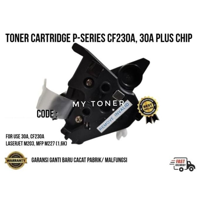 Toner Cartridge Compatible + Chip Cf230A 30A Laserjet M203 M227 New Stok