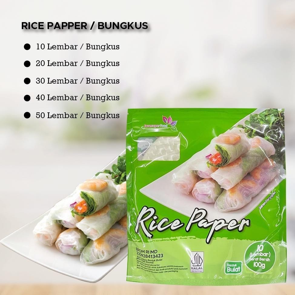 

Ready [Halal] Rice Paper / Banh Trang High Quality Rice Paper 22Cm / Kulit Lumpia Vietnam Rice Paper / Rice Roll Spring Roll