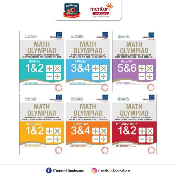 

Sap Seamo Yoobook Past Papers (Seamo 2016-2023 + Seamo X 2019-2024) | Buku Digital / E-Book | Buku Latihan Original Dan Terpercaya