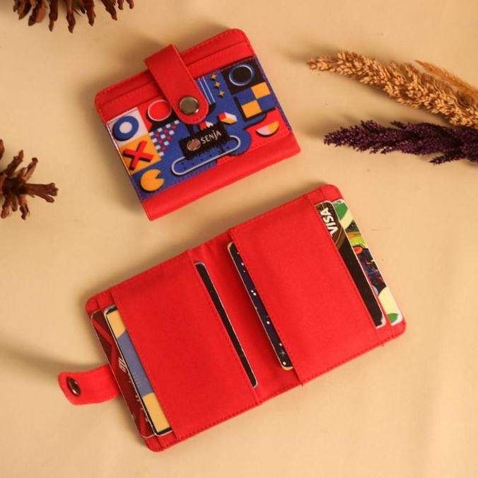 Sale Dompet Card Holder Pria Wanita Dompet Lipat Bahan Kain Kanvas