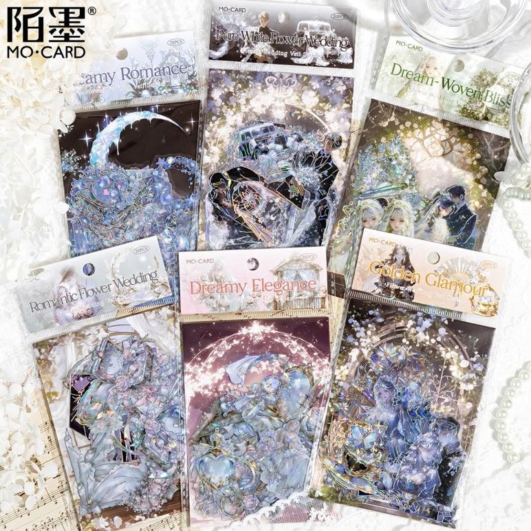 

(7E) sticker transparan hologram wedding dress bride pengantin groom gown gaun AST