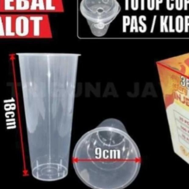 Gelas Plastik Tebal Cup Injection Injeksi 700Ml 24Oz 24 Oz