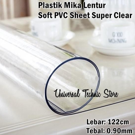 

Plastik Mika Lentur Pembatas PVC Super Clear Lebar 122cm Tebal 0,90mm AST