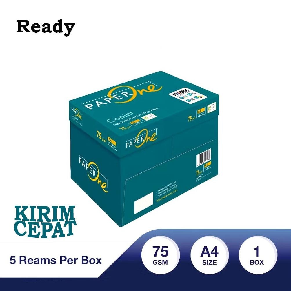 

Kertas Paperone HVS A4 1 Box (5 rim) Copier High Speed Premium Copy Paper AST