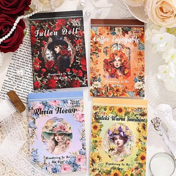 

Buku Sticker Vintage Isi 20 Lembar WANDERING THE OLD DAYS Edition Deco Journal Scrapbook AST