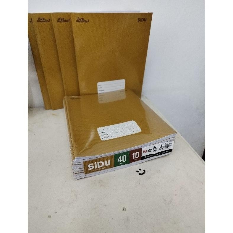 

buku tulis SIDU cover sampul coklat isi 10 buku AST