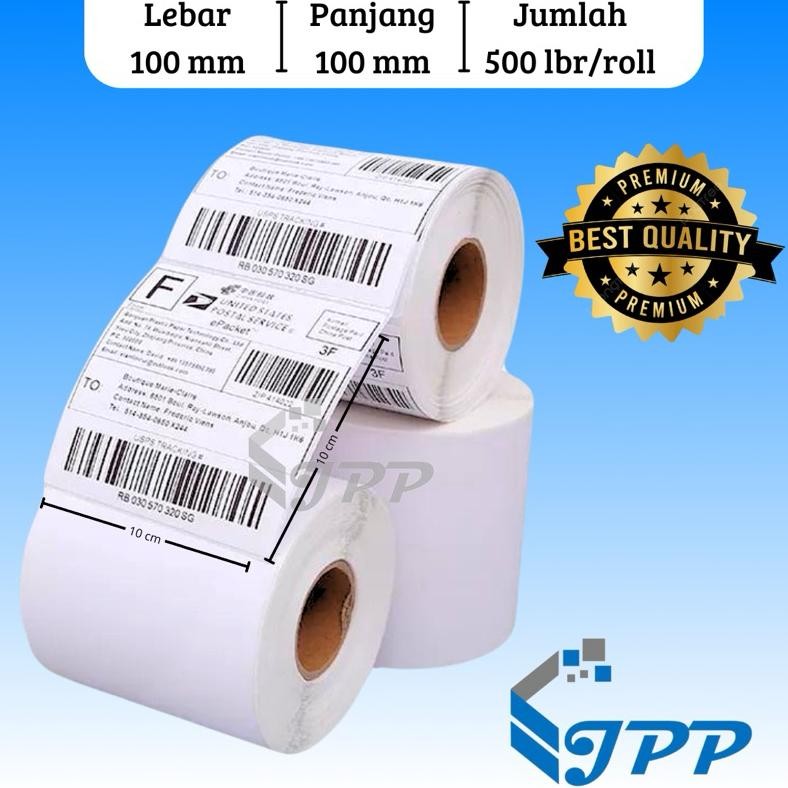 

KERTAS LABEL THERMAL STIKER BARCODE 100X100 LABEL RESI 500PCS TERMURAH BERKUALITAS AST