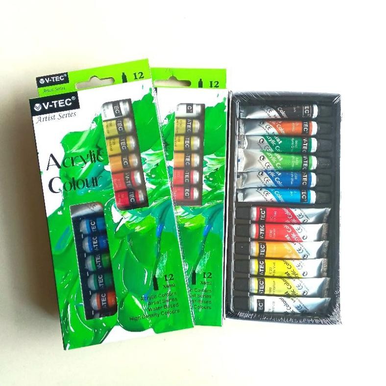 

Cat Acrylic V-TEC 6ml 12 Warna ( Set ) [ Original ] AST