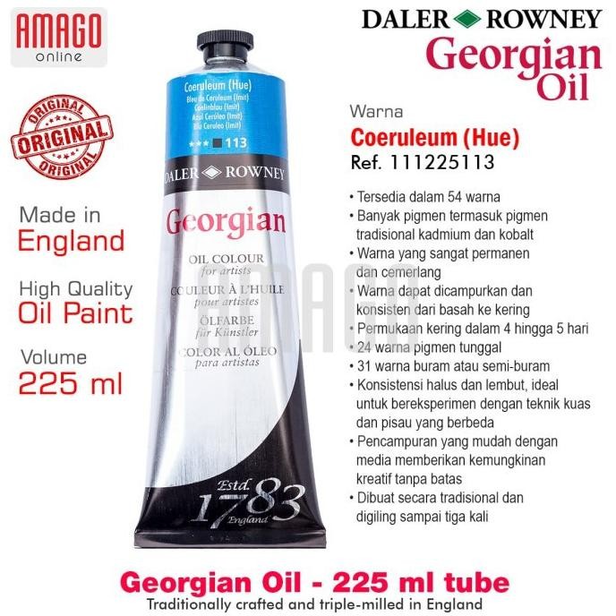 

Cat Minyak Lukis DALER-ROWNEY Georgian Oil 225 ml - Coeruleum Hue - 111225113 AST